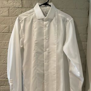 Calvin Klein Dress Shirt white slim fit non-iron Size 16 / 34-35 (Large)